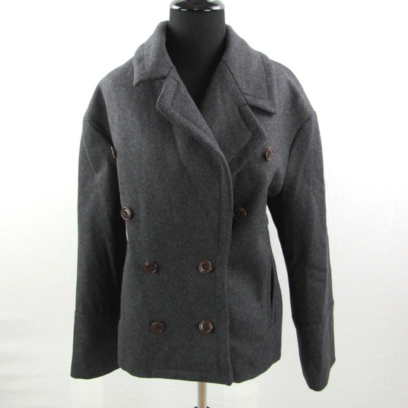 J. Crew Jackets & Blazers - J Crew Melton Wool Pea Coat Gray